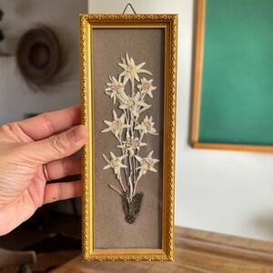 Vintage Gold Framed Floral Art